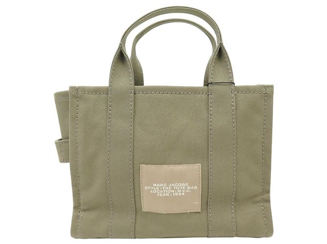 NUOVO MARC JACOBS THE SMALL TOTE BAG M0016493 BORSA A MANO IN tela TRACOLLA Verde - vista 2