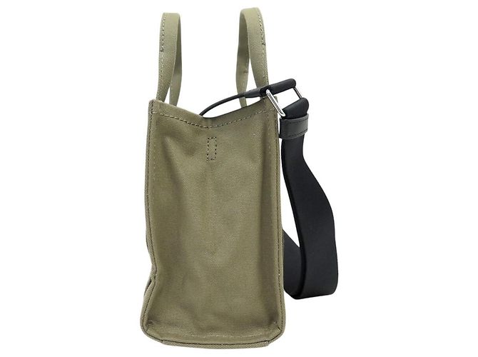 NUOVO MARC JACOBS THE SMALL TOTE BAG M0016493 BORSA A MANO IN tela TRACOLLA Verde - vista 3