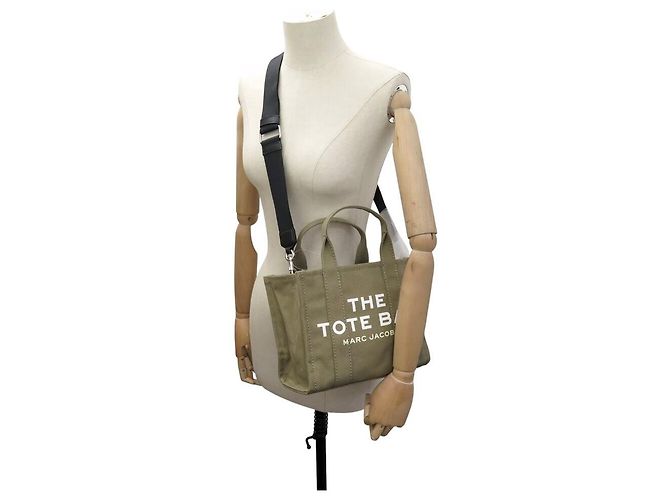 NUOVO MARC JACOBS THE SMALL TOTE BAG M0016493 BORSA A MANO IN tela TRACOLLA Verde - vista 7