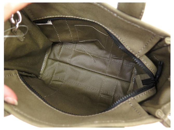 NUOVO MARC JACOBS THE SMALL TOTE BAG M0016493 BORSA A MANO IN tela TRACOLLA Verde - vista 9