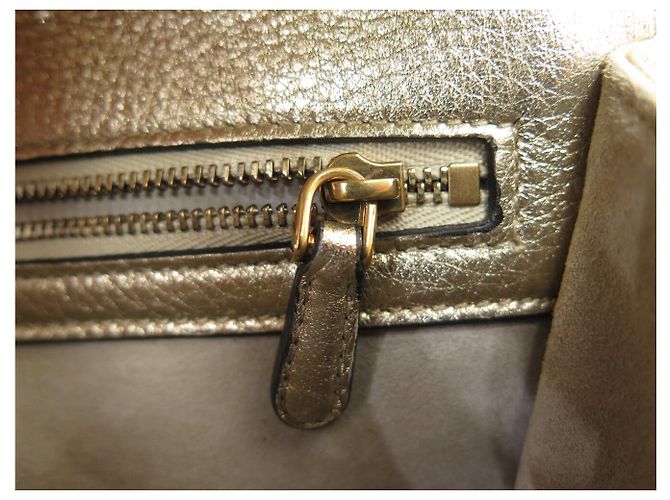 Christian Dior NUOVA BORSA A MANO DIOR DIORAMA SMALL PELLE GRANA DORATA CON TRACOLLA D'oro - vista 11