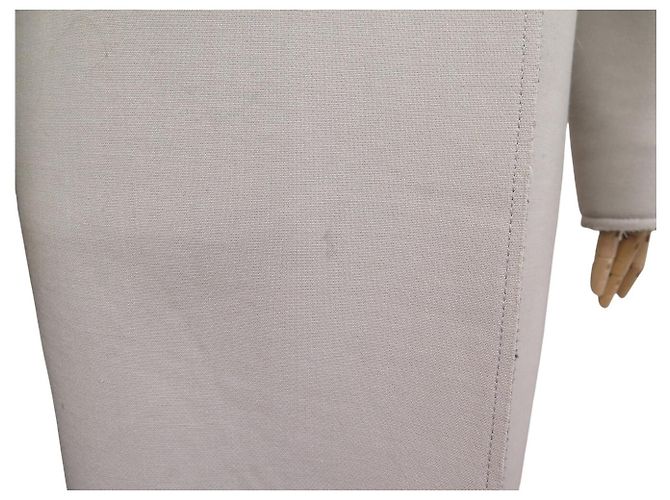 LANVIN LANGMANTEL TAILLIERT ROHE KANTEN 36 S SYNTHETIK GRAU - Ansicht 10