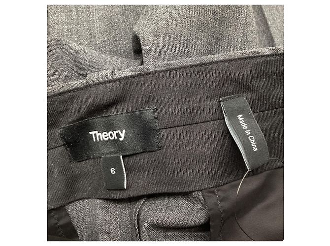 Theory Cropped-Hose aus schwarzer Wolle - Ansicht 4