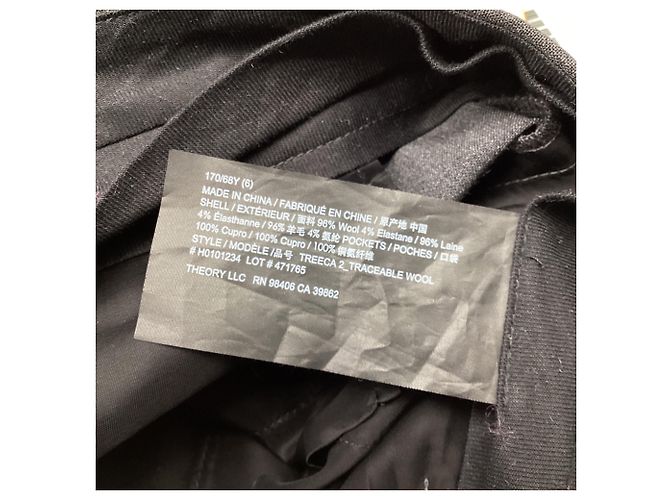 Theory Cropped-Hose aus schwarzer Wolle - Ansicht 5