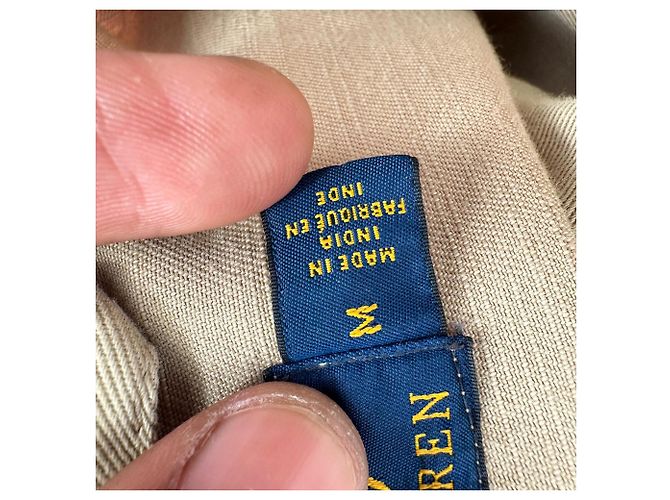 Giacca Polo Ralph Lauren con zip bidirezionale in cotone beige - vista 10