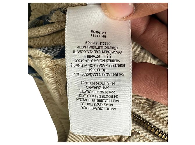 Giacca Polo Ralph Lauren con zip bidirezionale in cotone beige - vista 14