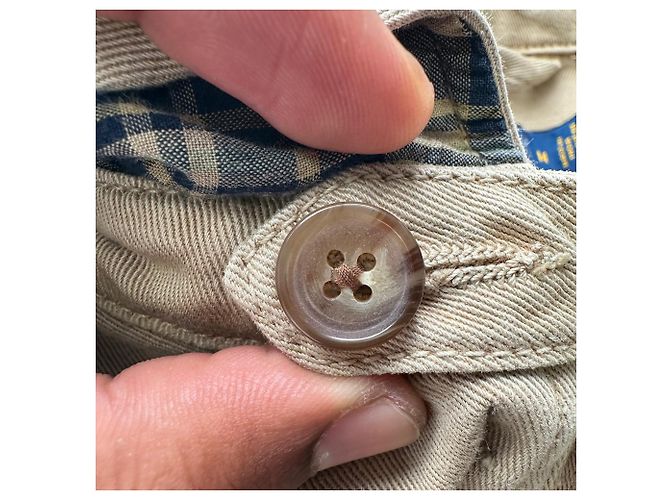 Giacca Polo Ralph Lauren con zip bidirezionale in cotone beige - vista 4