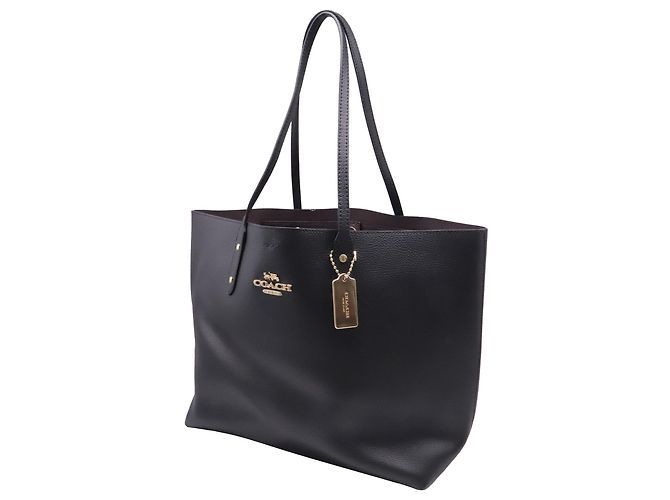 Coach Town Shopper aus schwarzem Narbenleder - Ansicht 2