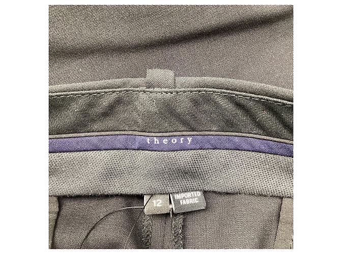 Theory taillierte Hose aus schwarzer Wolle - Ansicht 8
