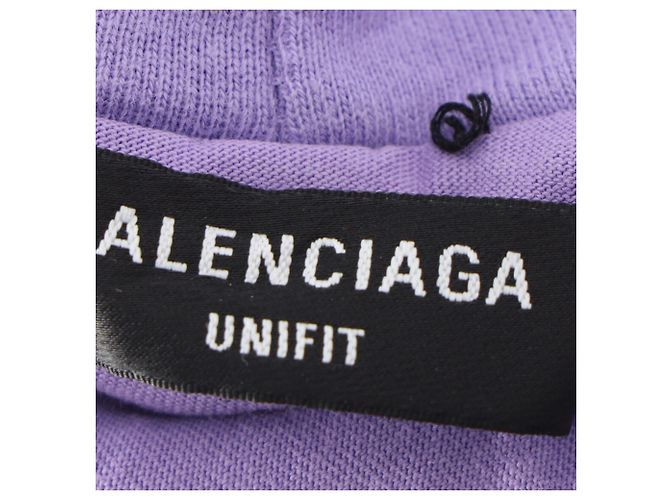 Everyday Felpa con cappuccio Balenciaga Caps Destroyed Oversize Fit in cotone viola Porpora - vista 4