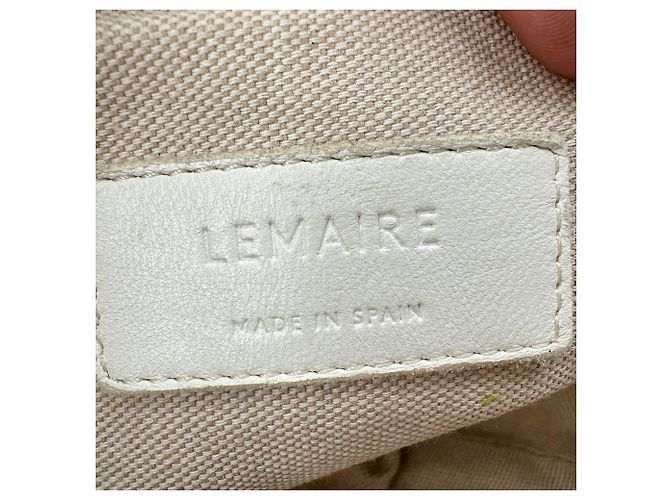 Borsa a tracolla Small Croissant Lemaire in pelle di agnello Cream Bianco Crudo - vista 10