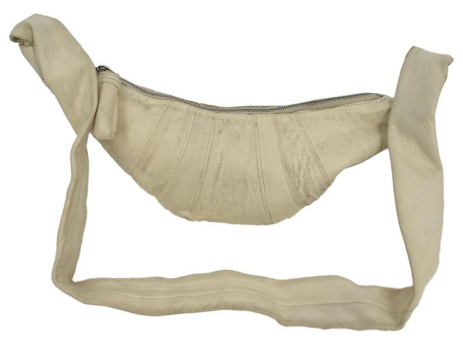 Borsa a tracolla Small Croissant Lemaire in pelle di agnello Cream Bianco Crudo - vista 2