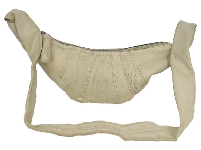 Borsa a tracolla Small Croissant Lemaire in pelle di agnello Cream Bianco Crudo - vista 4