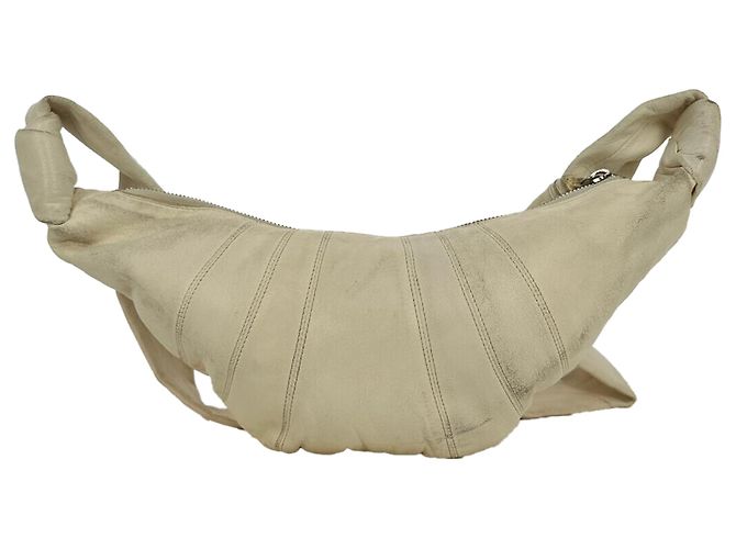 Borsa a tracolla Small Croissant Lemaire in pelle di agnello Cream Bianco Crudo - vista 7