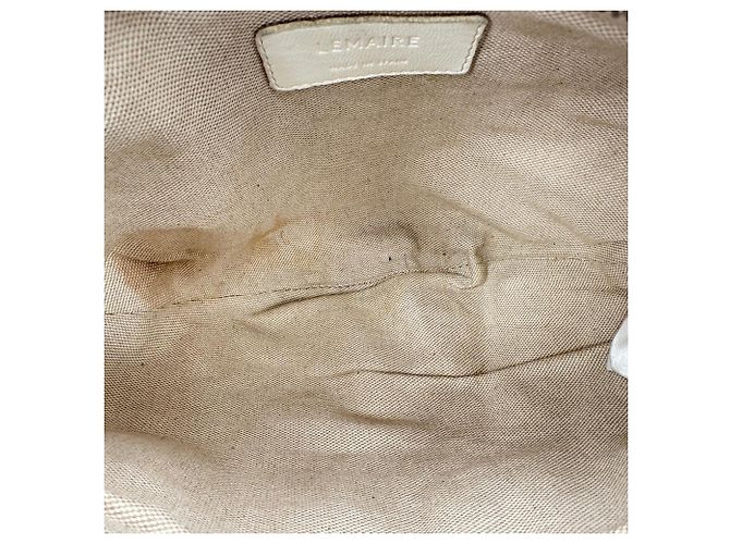 Borsa a tracolla Small Croissant Lemaire in pelle di agnello Cream Bianco Crudo - vista 9
