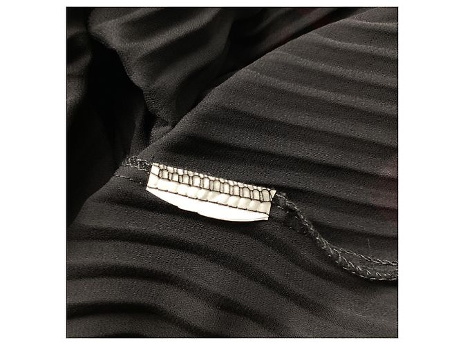 Dolce & Gabbana Blusa trasparente a maniche lunghe con colletto Dolce and Gabbana in viscosa nera Nero - vista 6