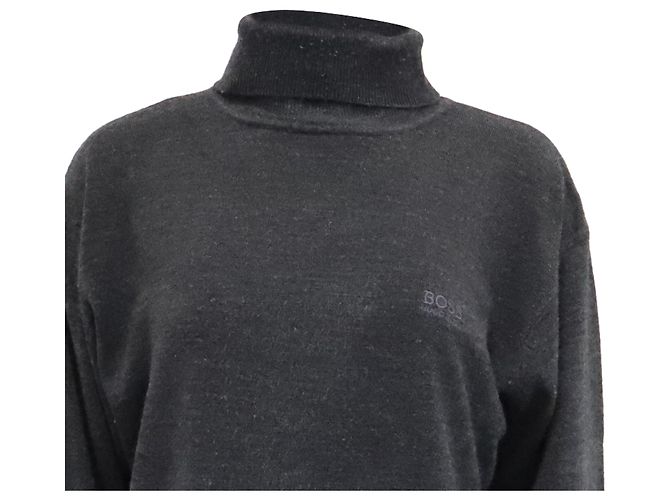 Autre Marque Pull à col roulé Boss Hugo Boss en cachemire noir - vue 2