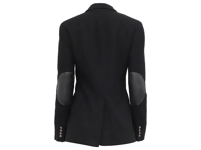 Blazer monogrammé Ralph Lauren en laine noire - vue 4