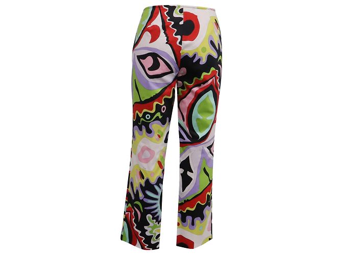 Emilio Pucci Abstract Printed Pants in Multicolor Cotton Multiple colors - view 3