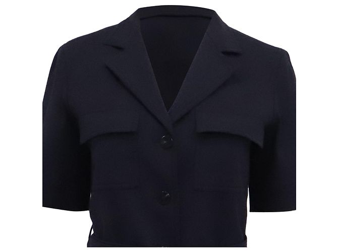 Chaqueta Safari de sarga Theory en algodón azul marino - vista 2