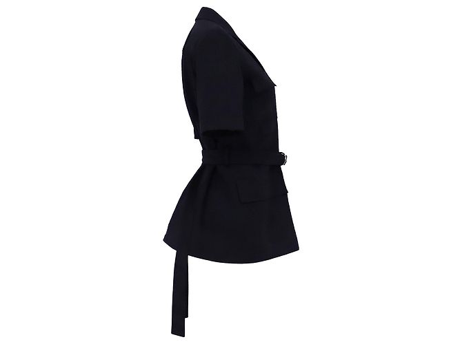 Chaqueta Safari de sarga Theory en algodón azul marino - vista 3