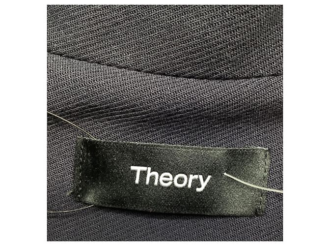 Chaqueta Safari de sarga Theory en algodón azul marino - vista 6