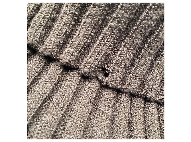 Burberry Rollkragenpullover mit Karomuster aus schwarzer Merinowolle - Ansicht 6