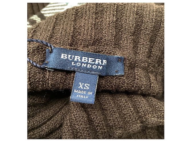 Burberry Rollkragenpullover mit Karomuster aus schwarzer Merinowolle - Ansicht 7