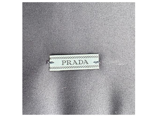 Prada Block Heels mit Überkreuz-Design aus braunem Leder - Ansicht 15