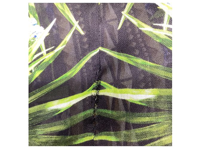 Blusa senza maniche Givenchy con stampa floreale tropicale e geometrica in seta multicolore - vista 6