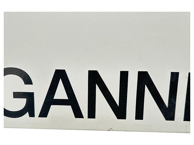 Sandali slide a doppia fascia Ganni in camoscio marrone Rosso - vista 18