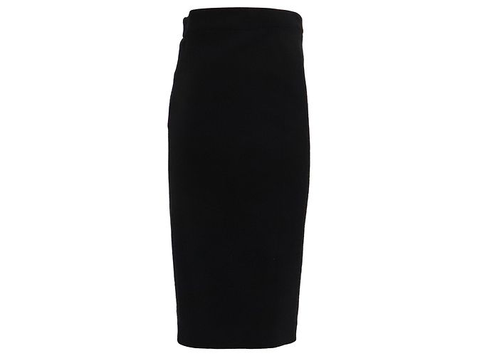 Falda lápiz Giorgio Armani en lana negra Negro - vista 2