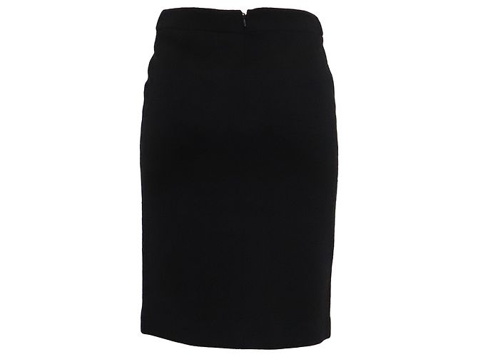 Falda lápiz Giorgio Armani en lana negra Negro - vista 3