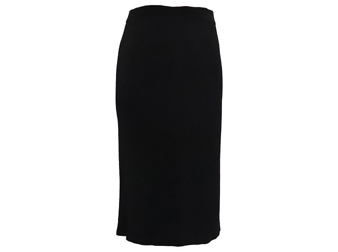 Falda lápiz Giorgio Armani en lana negra Negro - vista 5