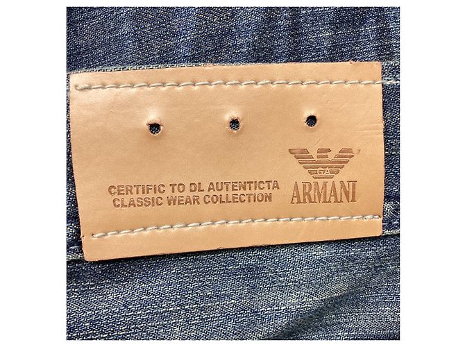 Giorgio Armani Jeans Armani in denim blu in cotone Blu chiaro - vista 7