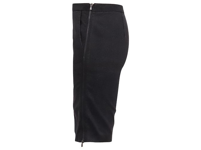 Falda lápiz Giorgio Armani en algodón negro - vista 2