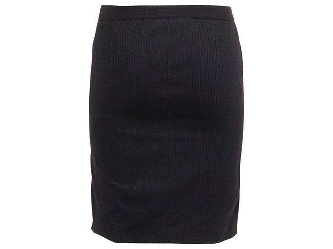 Falda lápiz Giorgio Armani en algodón negro - vista 3
