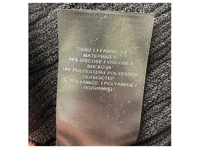 Balmain gestrickte Cropped-Jacke mit Fransen aus schwarzer Viskose - Ansicht 8