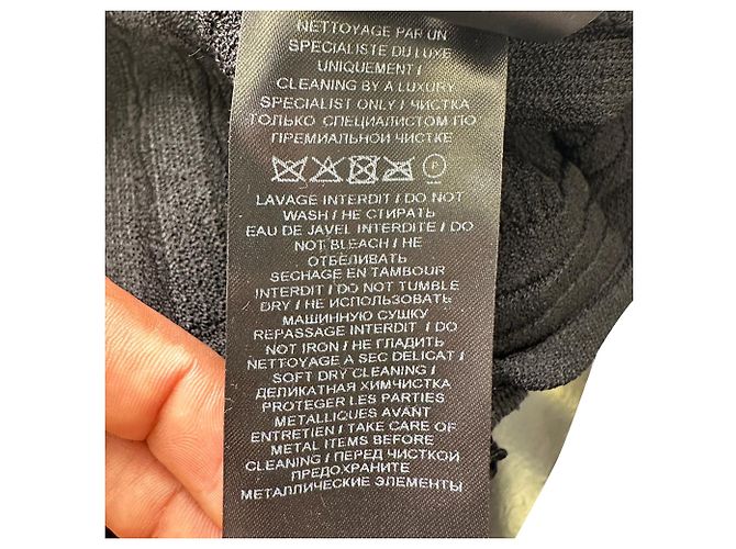 Balmain gestrickte Cropped-Jacke mit Fransen aus schwarzer Viskose - Ansicht 9