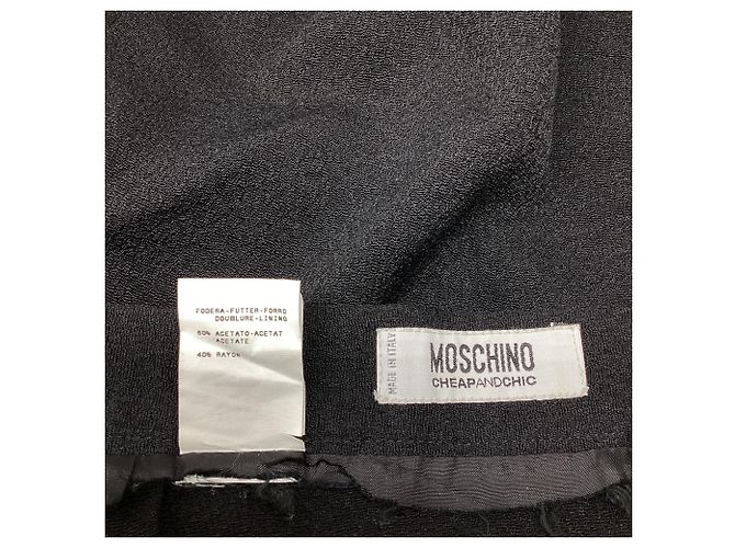 Falda lápiz Moschino en acetato negro - vista 5