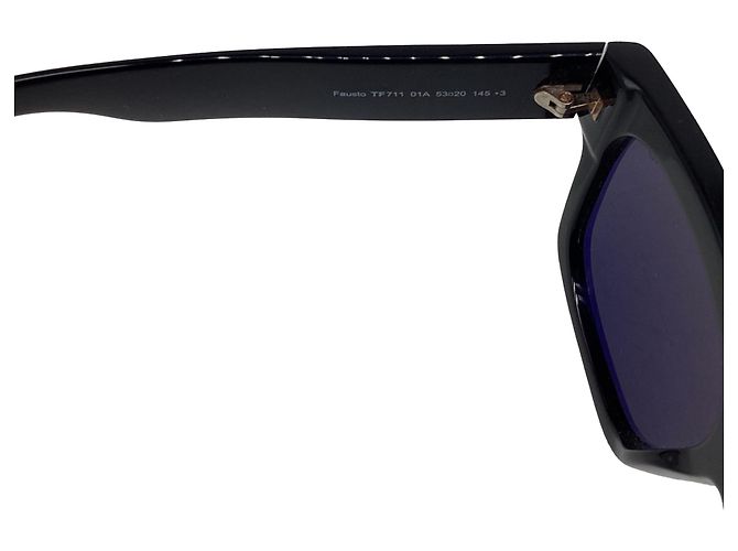 Tom Ford Fausto Rectangular Sunglasses in Black Acetate - view 7