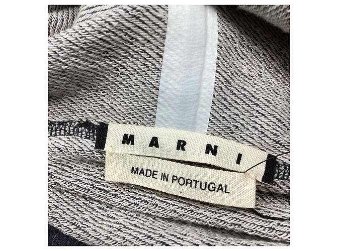 Top sem mangas com capuz Marni em algodão cinza - vista 8