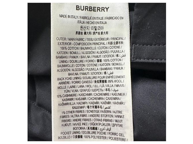 Cappotto Burberry Diamond Quilted in cotone nero - vista 10