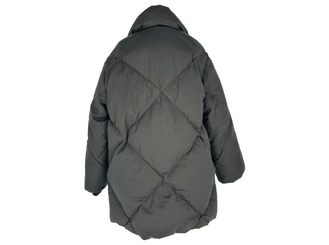 Cappotto Burberry Diamond Quilted in cotone nero - vista 3