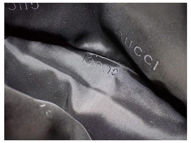 Gucci Boat Pochette Borsa in Tela GG Nera Nero - vista 2