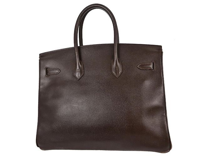 Hermès Hermes Birkin Brown Courchevel with Gold Hardware 35 Marrone - vista 2