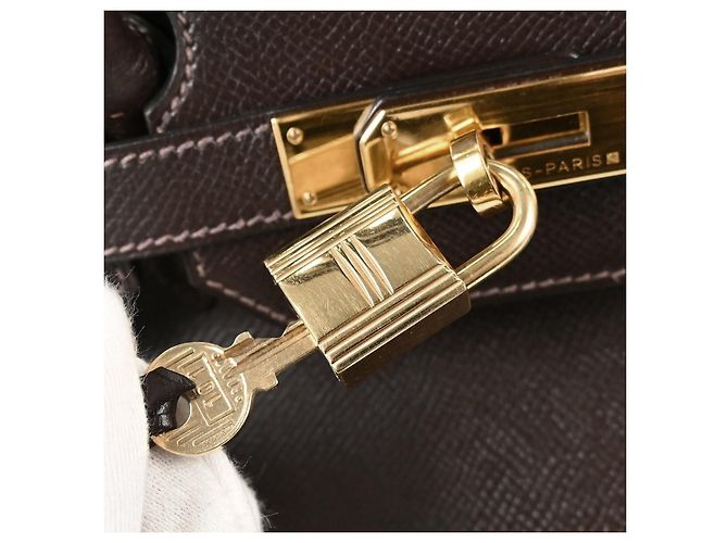 Hermès Hermes Birkin Brown Courchevel with Gold Hardware 35 Marrone - vista 6