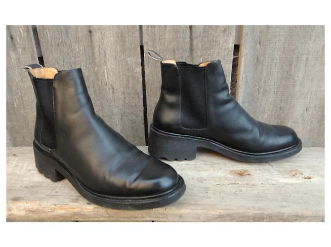 Botines Chelsea de cuero Robert Clergerie Negro - vista 2