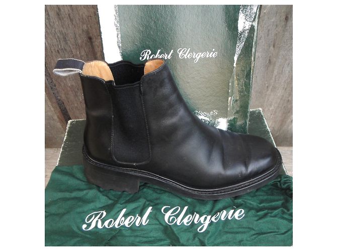 Botines Chelsea de cuero Robert Clergerie Negro - vista 3
