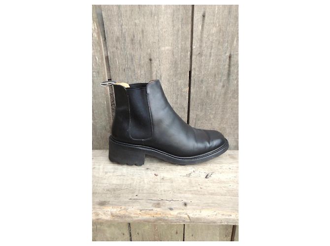 Botines Chelsea de cuero Robert Clergerie Negro - vista 9